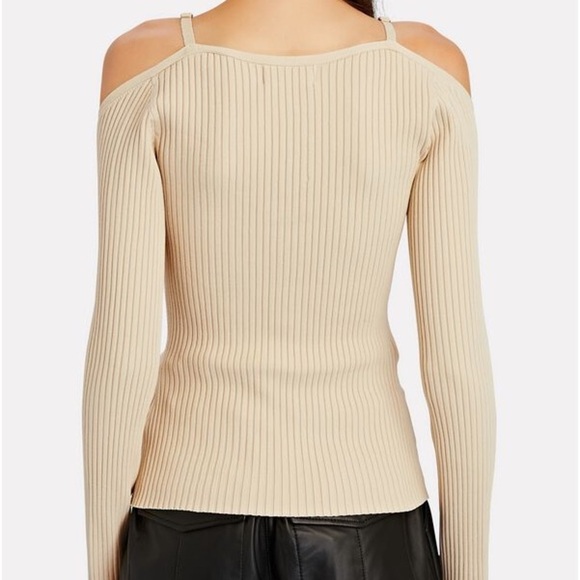 Nicholas Janine Rib Knit Cage Top Ivory Size Large - Picture 3 of 8